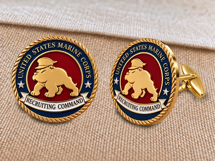 Marine Corps Recruiting Command: concept mockup for a cufflink design in development