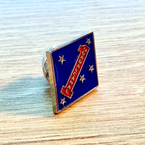 1st Marine Division Silver-tone Lapel pin