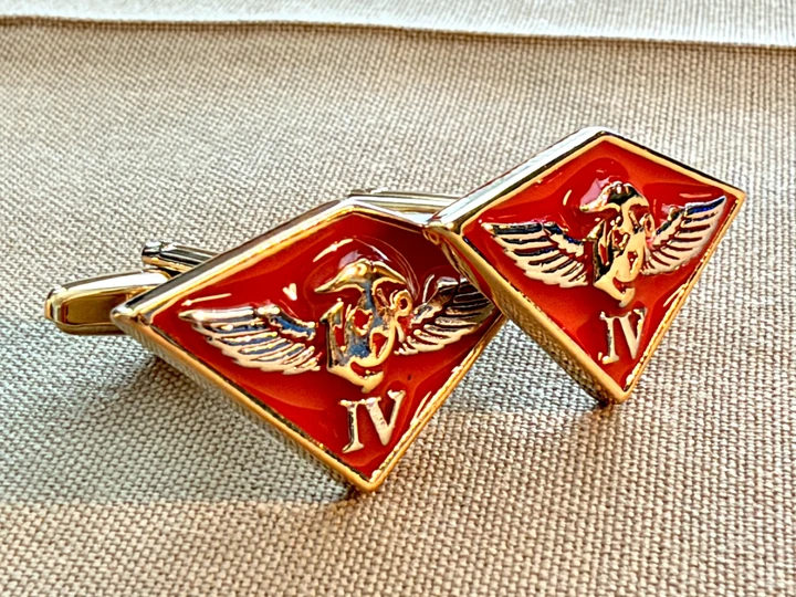 4th Marine Aircraft Wing Gold-tone Cufflinks