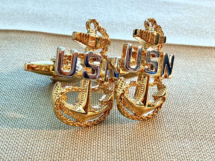Navy Chief Petty Officer Gold-tone Cufflinks