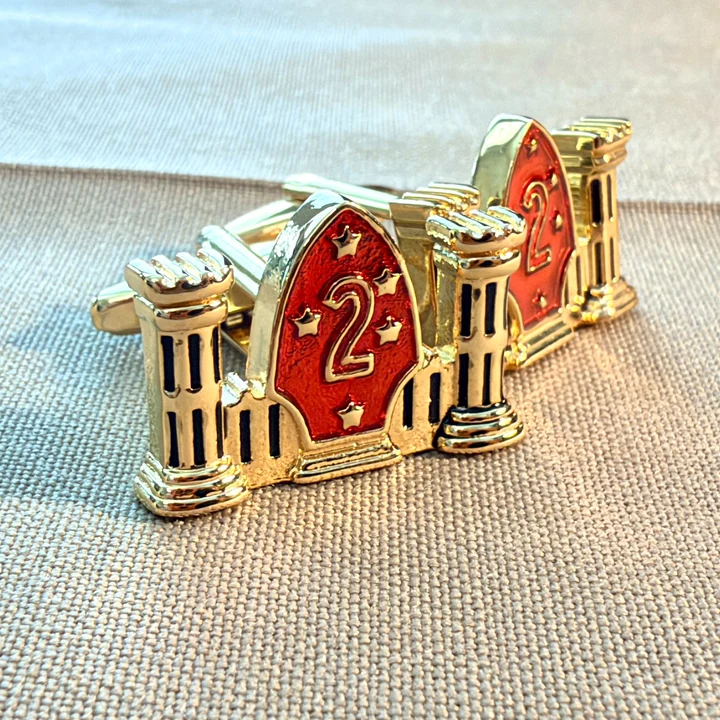 2nd Combat Engineer Battalion Gold-tone Cufflinks