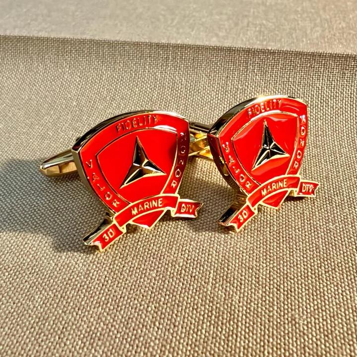 3rd Marine Division Gold-tone Cufflinks