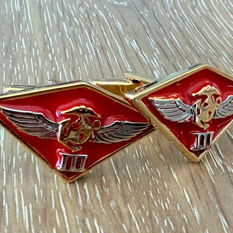 3rd Marine Aircraft Wing Gold-tone Cufflinks